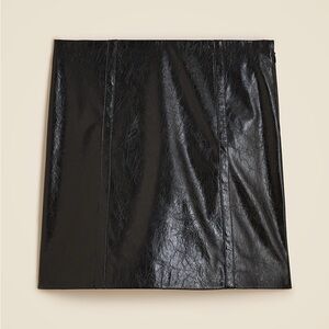 J. Crew Black Leather Skirt